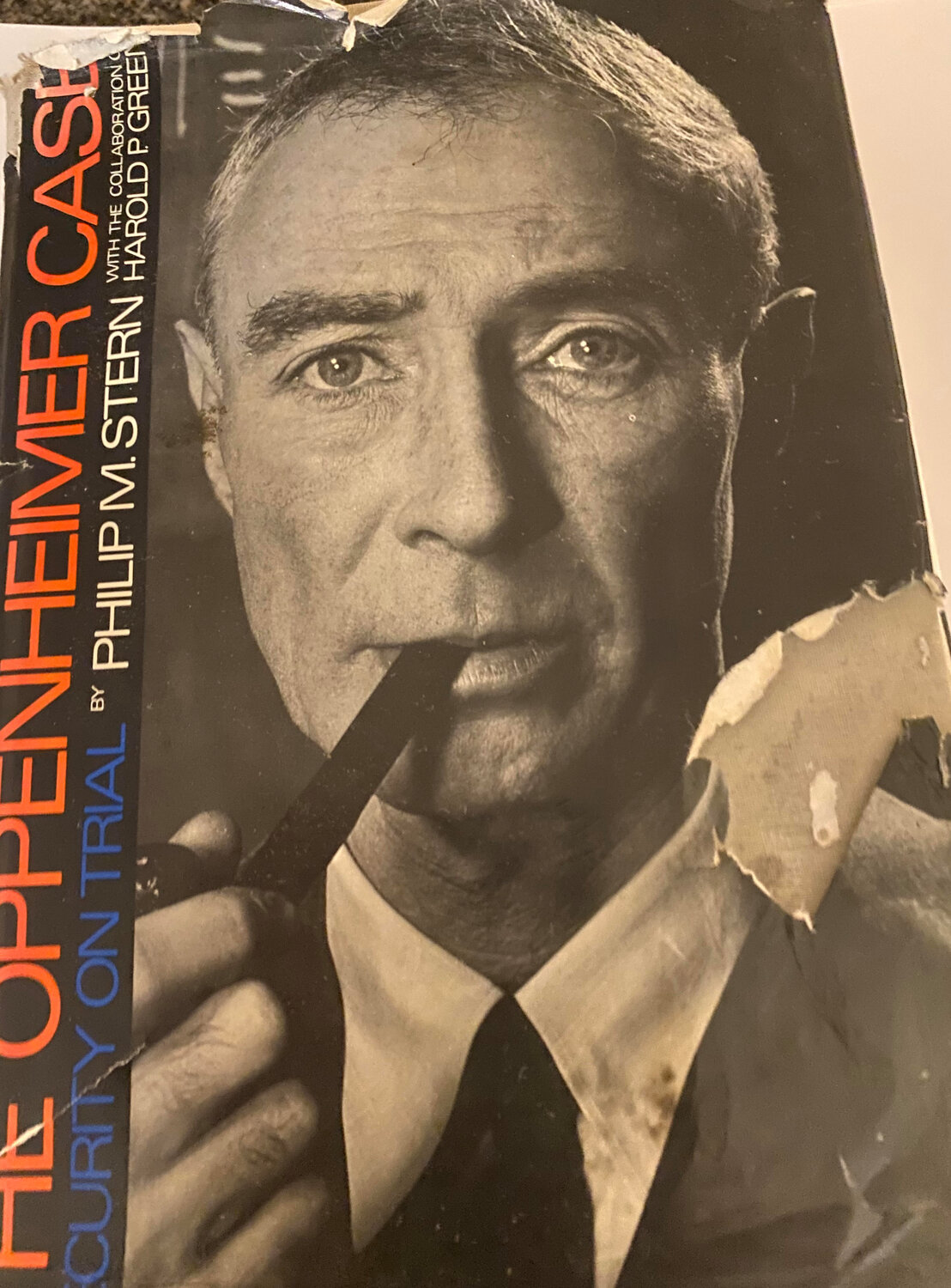 The cover of the Philip Stern Book, The Oppenheimer Case, used as a text for Everett Hafner's class in 1970 at Hampshire College.